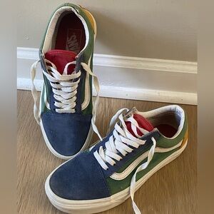 Vans Multicolor Sneakers - Green, Blue, Yellow, and Red